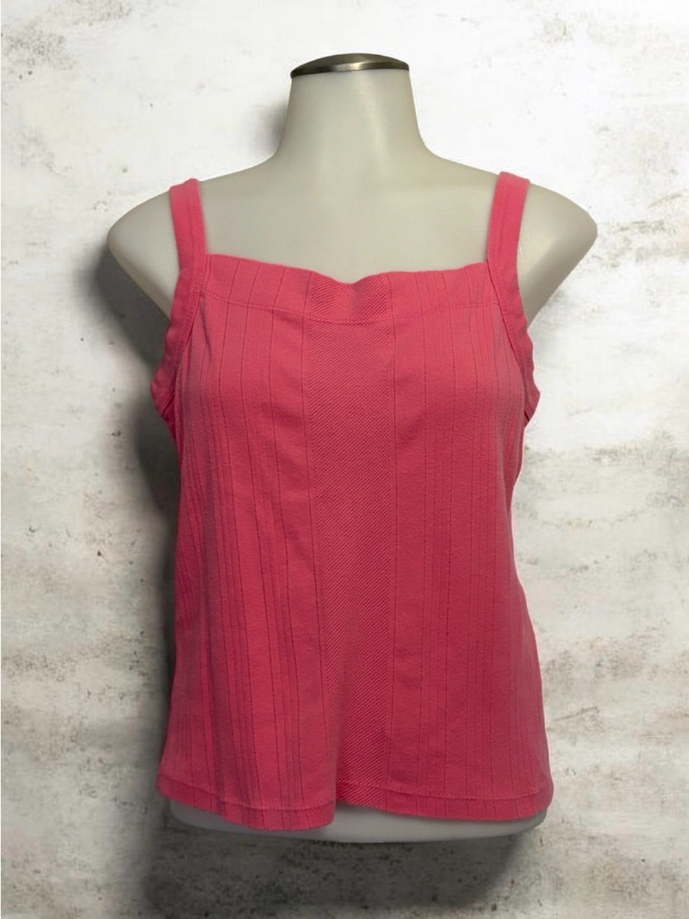White Stag Coral Square-Neck Ribbed Tank (v)